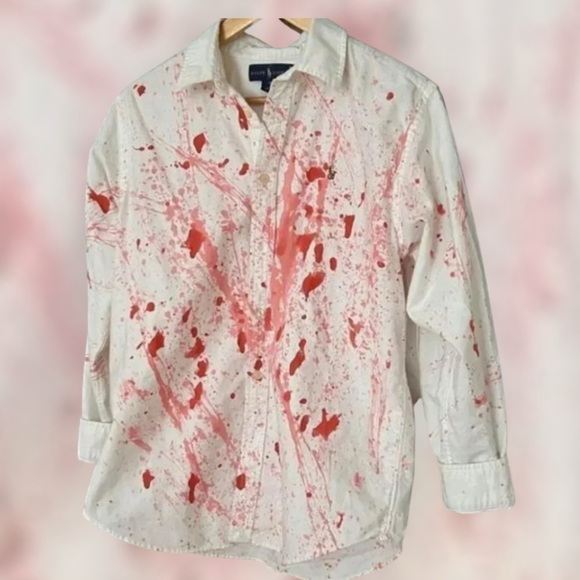 RALPH Lauren Tie Die Button‎ Down Shirt - Picture 1 of 5